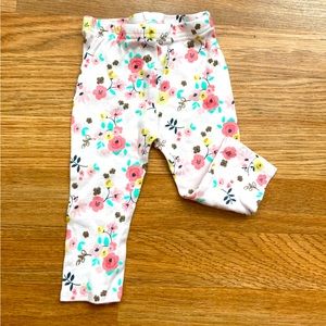 Baby Girl Floral Pants by Gerber Organic Size 6-9 Months